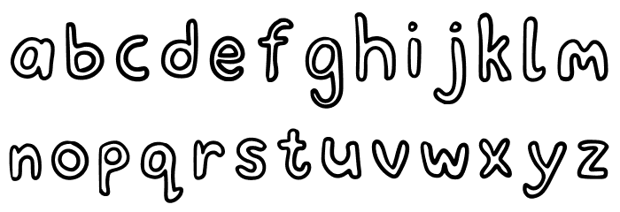Basic Bubblez Regular Font LOWERCASE