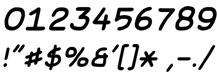 Basic Comical Italic NC Font OTHER CHARS