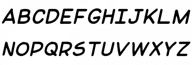Basic Comical Italic NC फ़ॉन्ट अपरकेस