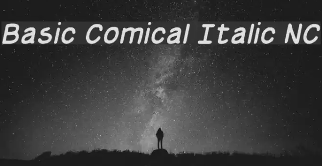 Basic Comical Italic NC Schriftart examples