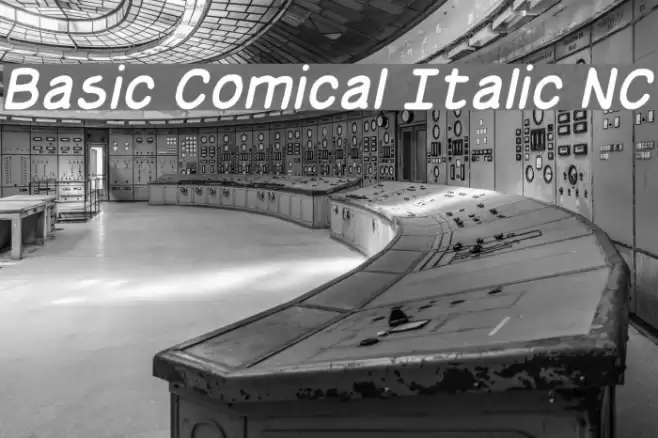 Basic Comical Italic NC Schriftart examples