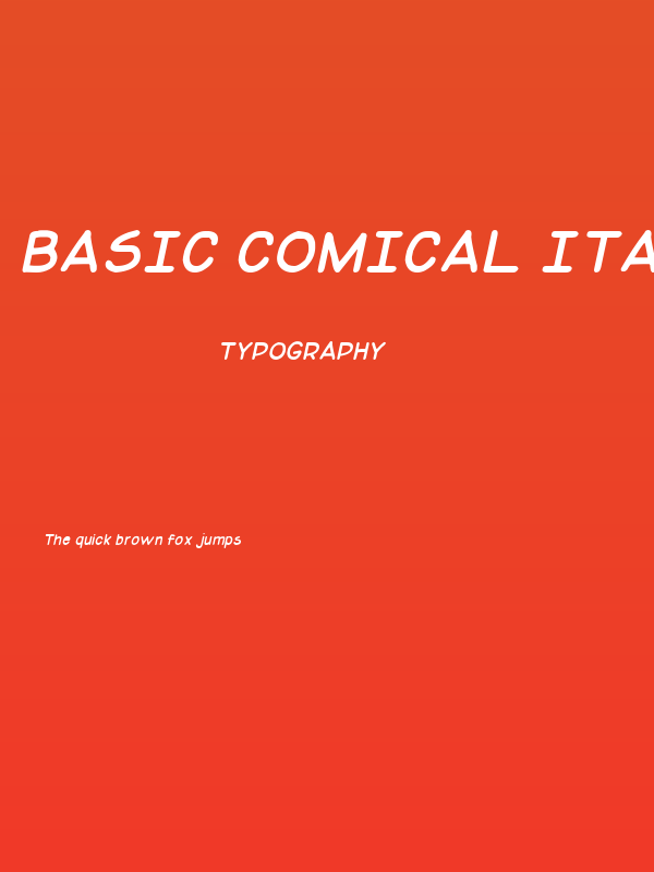 Basic Comical Italic NC Poster