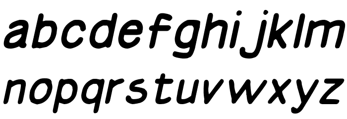 Basic Comical Italic NC Font LOWERCASE