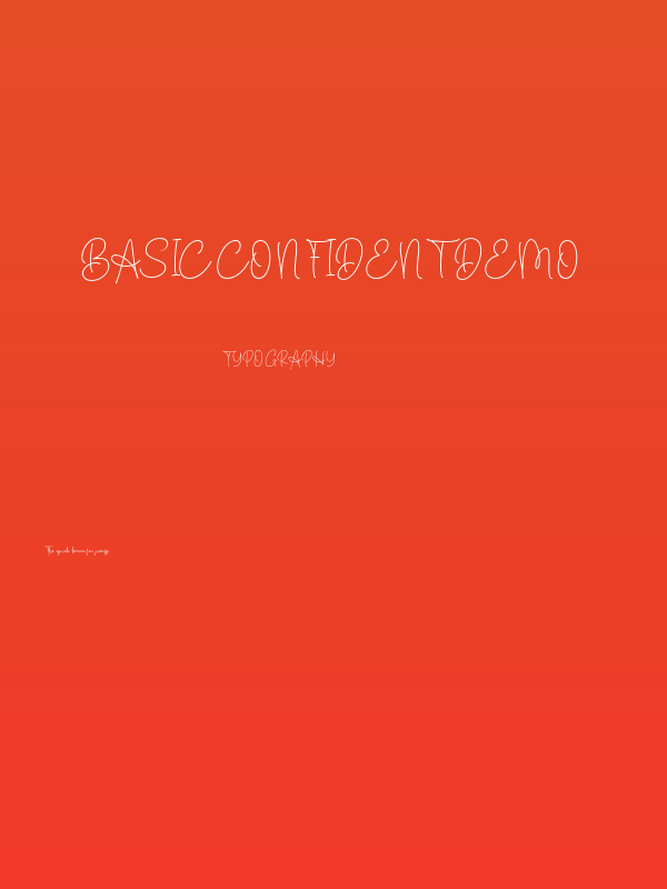 Basic Confident Demo Poster