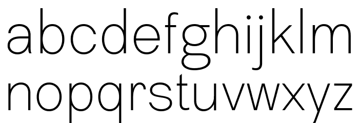 Basic Light Font LOWERCASE