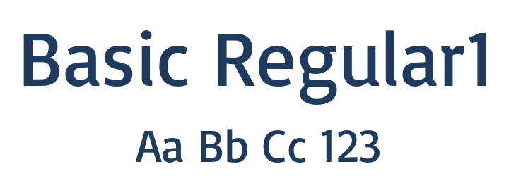 Basic Regular1 Font Preview