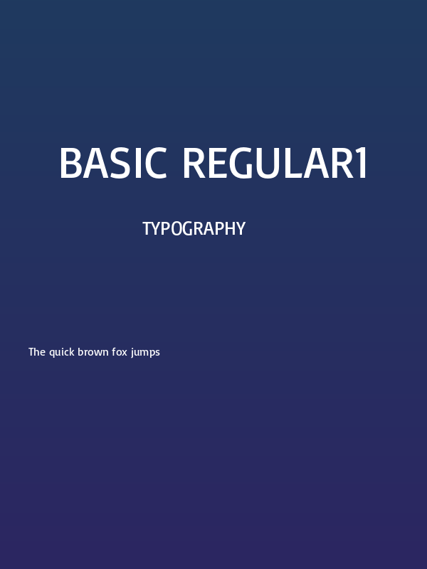 Basic Regular1 Poster