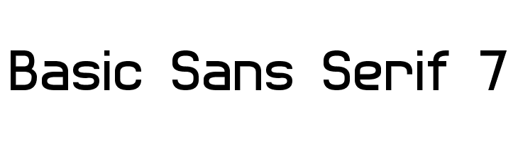 Basic Sans Serif 7 Font