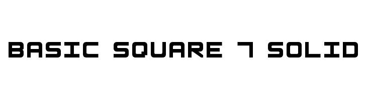 Basic Square 7 Solid Font
