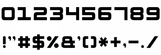 Basic Square 7 Solid Font OTHER CHARS