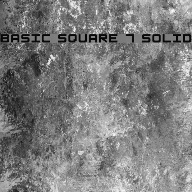 Basic Square 7 Solid Font examples