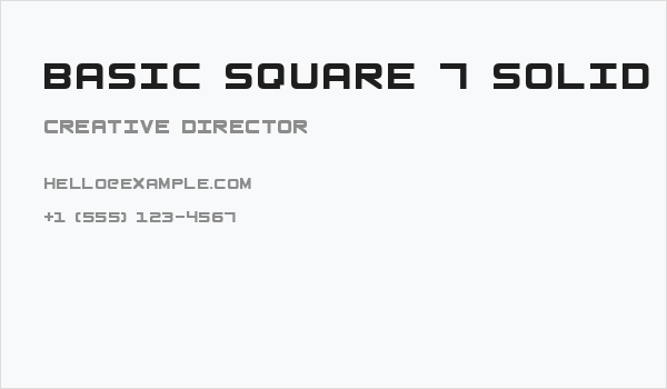 Basic Square 7 Solid Business Card