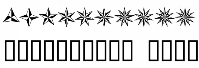 Basic Star Schriftart Anderer Schreiben