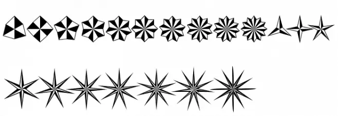 Basic Star Schriftart Groß