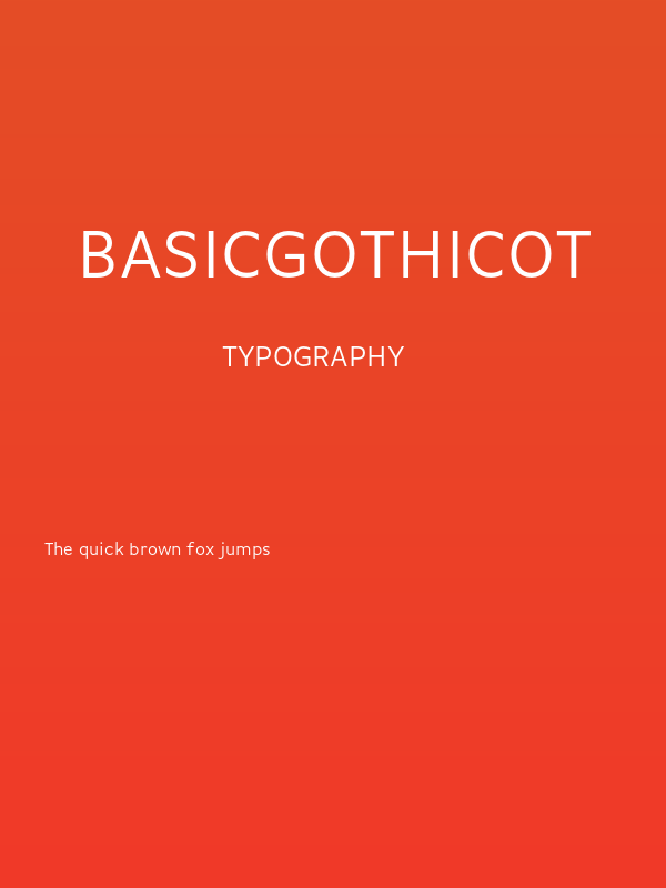 BasicGothicOT Poster