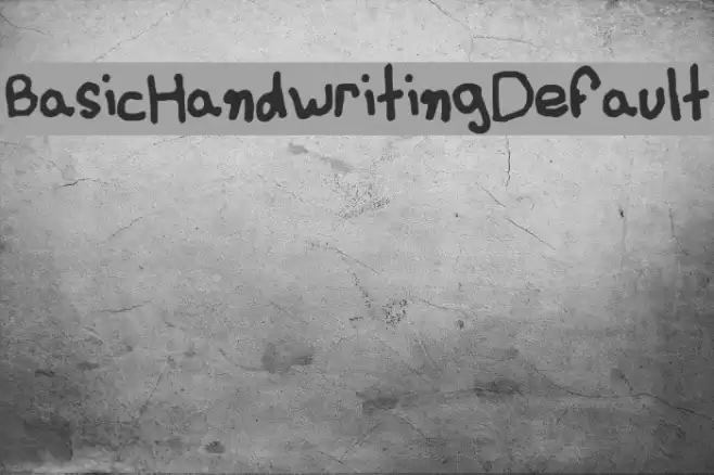 BasicHandwritingDefault Font examples