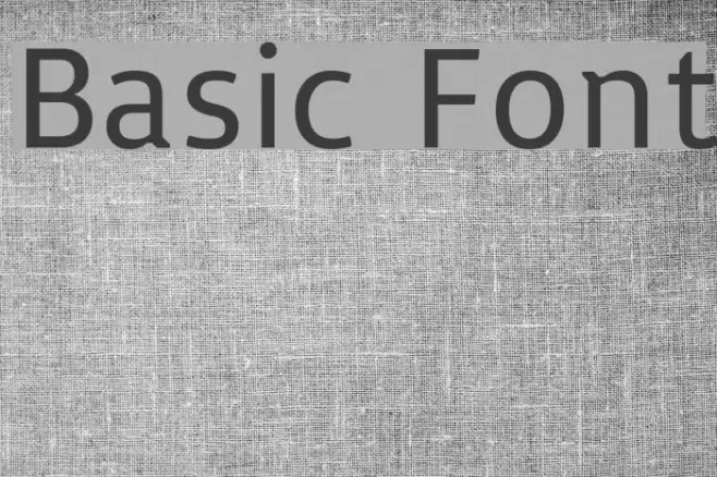Basic Font examples