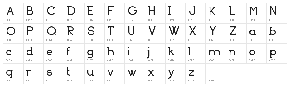 Basically Serif_FREE-version Character Map