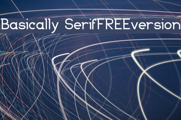 Basically Serif_FREE-version Font examples