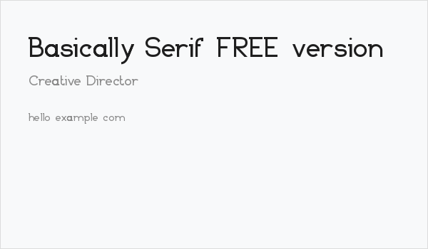 Basically Serif_FREE-version Business Card