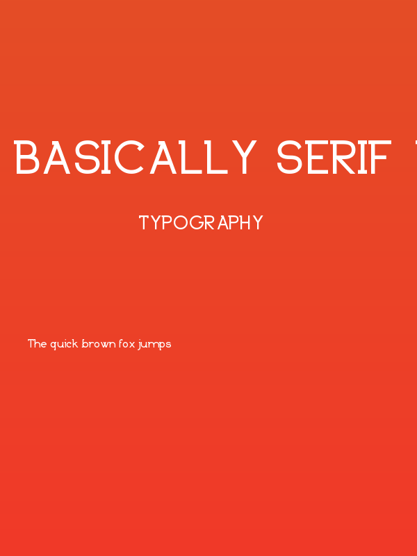 Basically Serif_FREE-version Poster