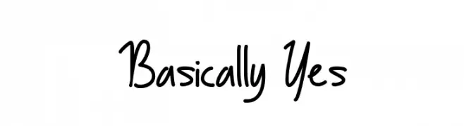 Basically Yes  नि: शुल्क फ़ॉन्ट्स डाउनलोड