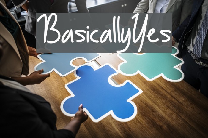 BasicallyYes Font examples