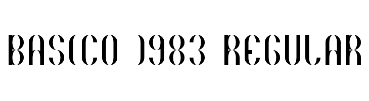 Basico 1983 Regular  Descarca Fonturi Gratis