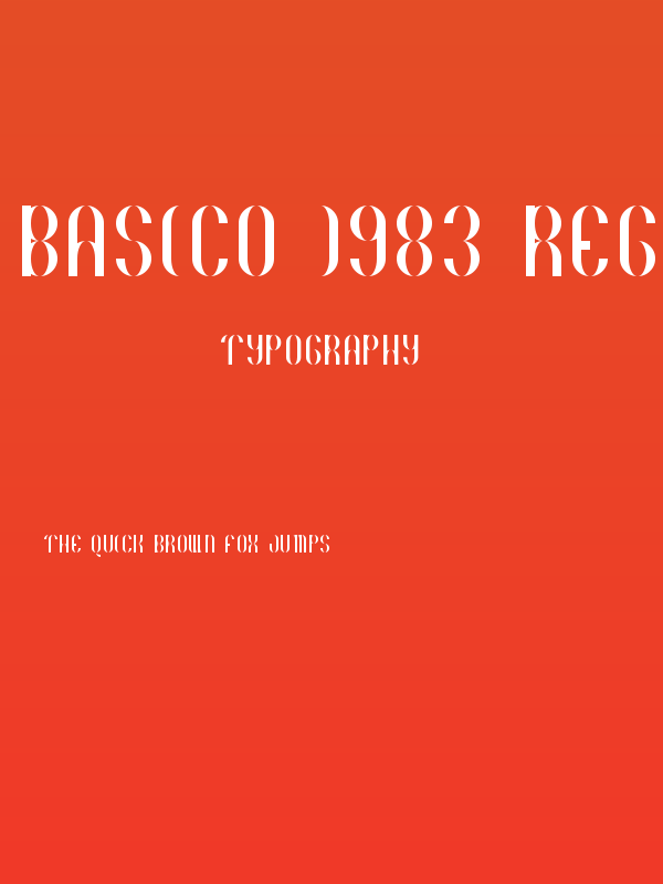 Basico 1983 Regular Poster