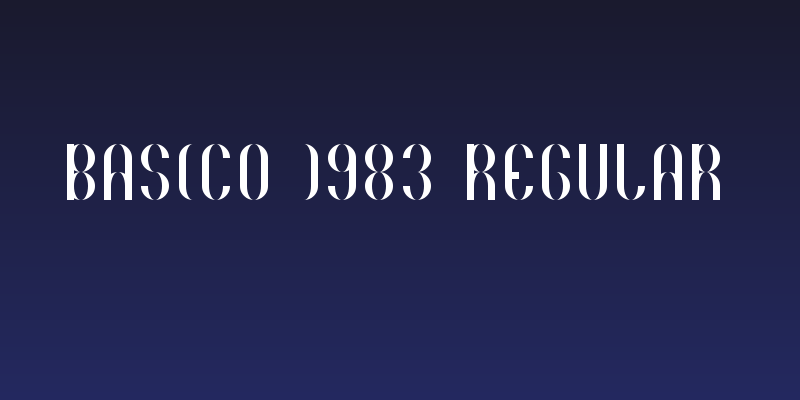 Basico 1983 Regular Social Header