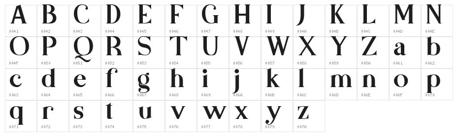 Basics Serif Free Regular Character Map