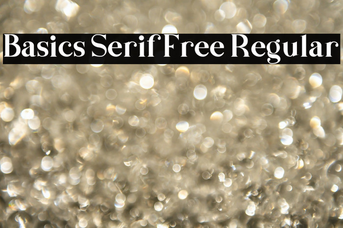 Basics Serif Free Regular Example 3
