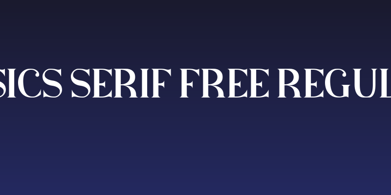 Basics Serif Free Regular Social Header