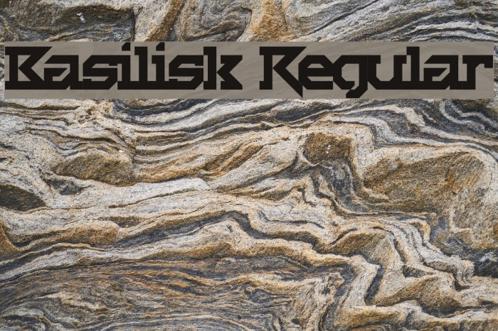 Basilisk Regular Font examples