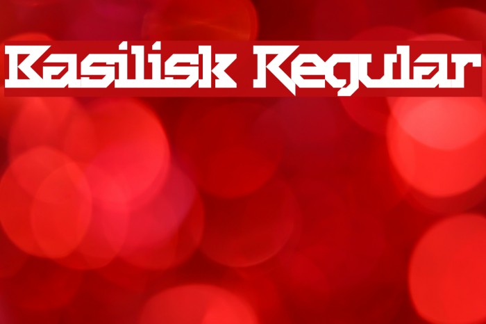Basilisk Regular Schriftart examples