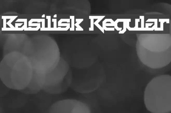 Basilisk Regular Font examples