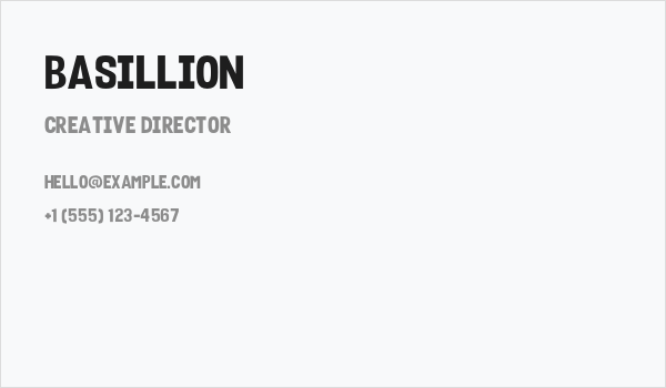 Basillion Business Card