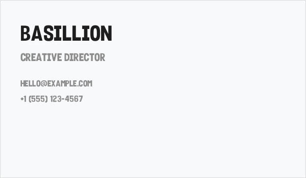 Basillion Business Card