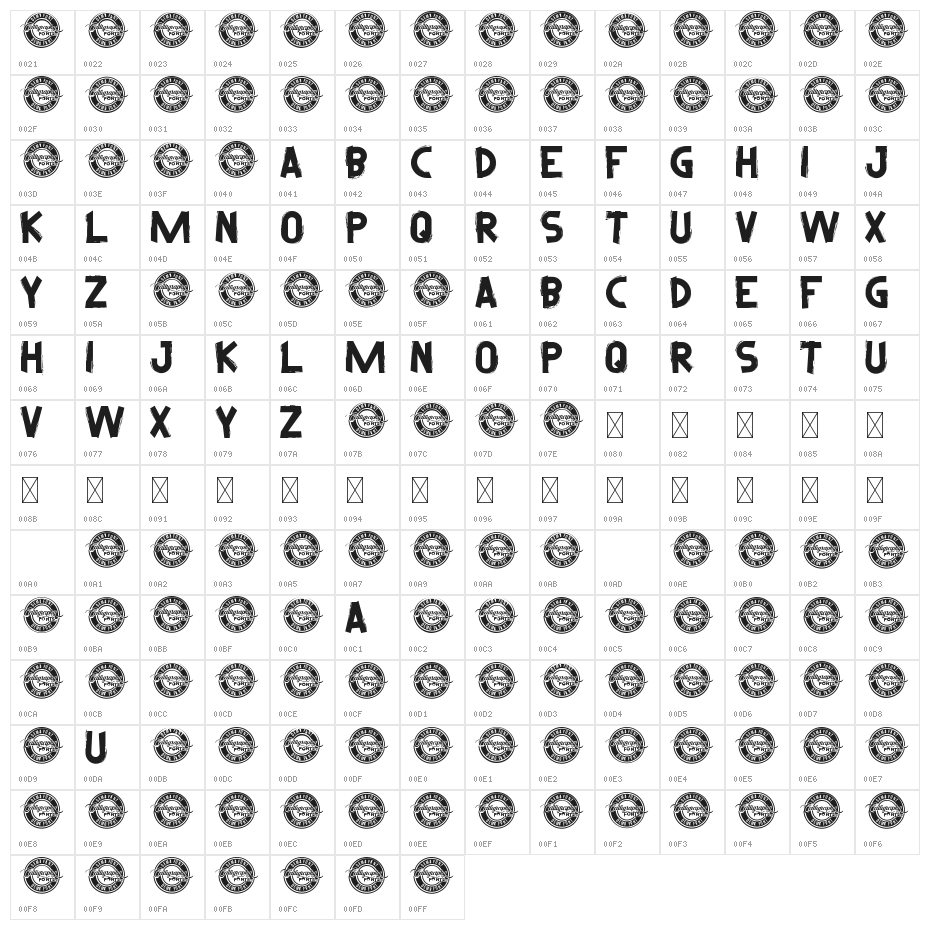 Baskara Demo Character Map