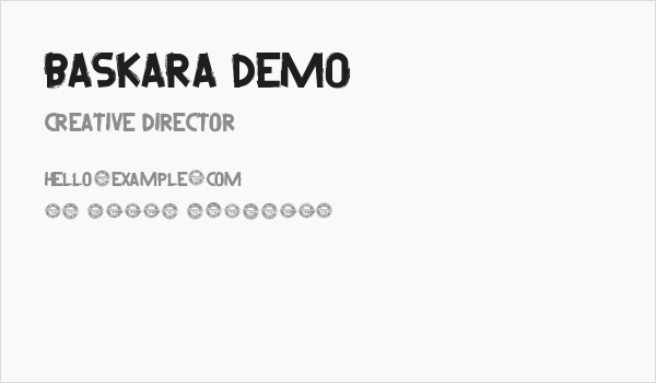Baskara Demo Business Card