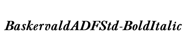 BaskervaldADFStd-BoldItalic Font
