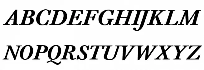 BaskervaldADFStd-BoldItalic Schriftart Groß