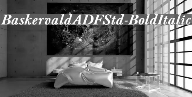 BaskervaldADFStd-BoldItalic Font examples