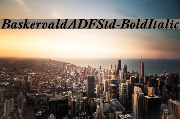 BaskervaldADFStd-BoldItalic Font examples
