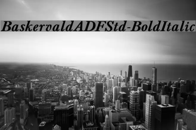 BaskervaldADFStd-BoldItalic Font examples