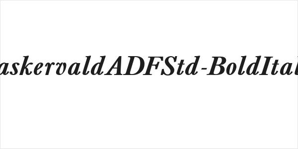 BaskervaldADFStd-BoldItalic Logo