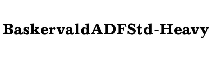 BaskervaldADFStd-Heavy Font