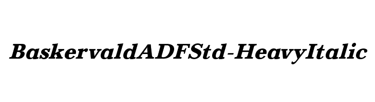 BaskervaldADFStd-HeavyItalic Font