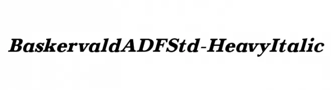 BaskervaldADFStd-HeavyItalic  Frei Schriftart Herunterladen