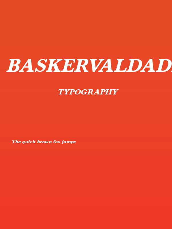 BaskervaldADFStd-HeavyItalic Poster